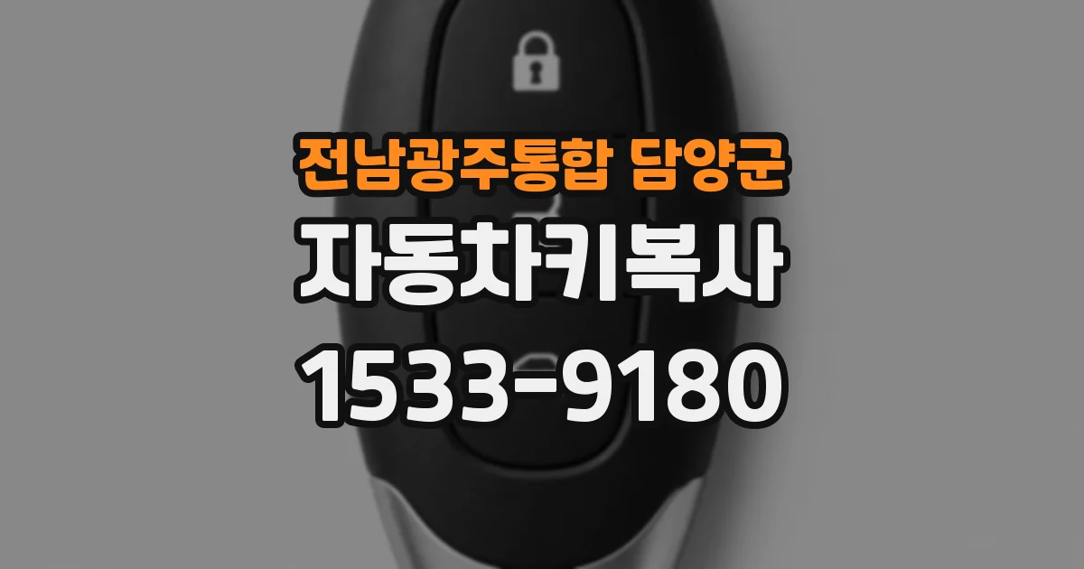 전남광주통합 담양군 자동차키복사