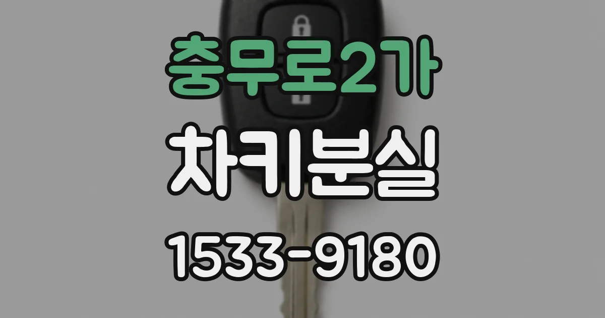 충무로2가 차키분실