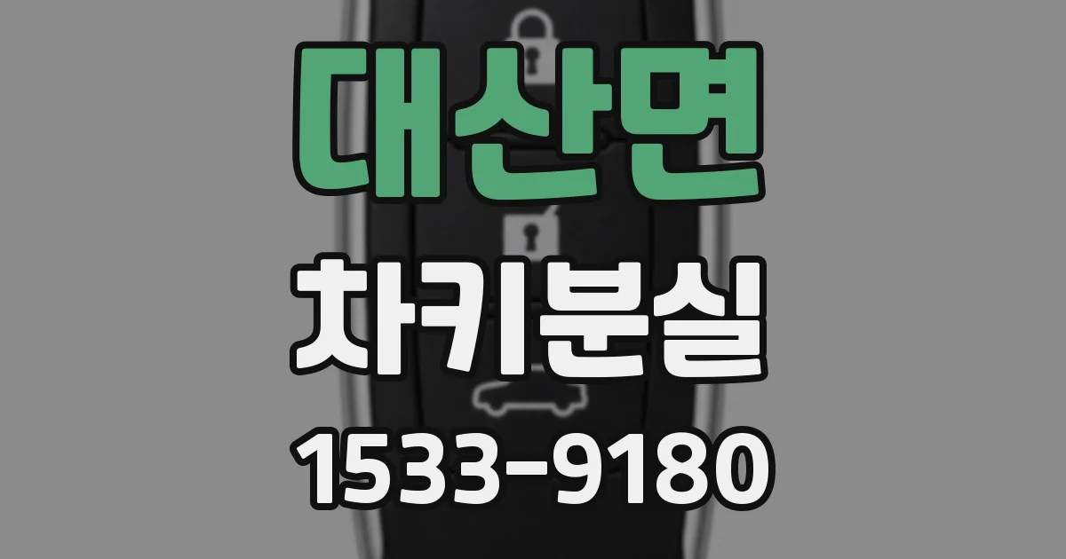 대산면 차키분실