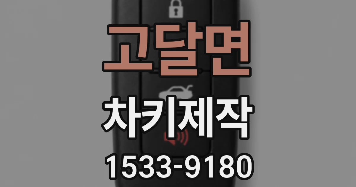 고달면 차키제작