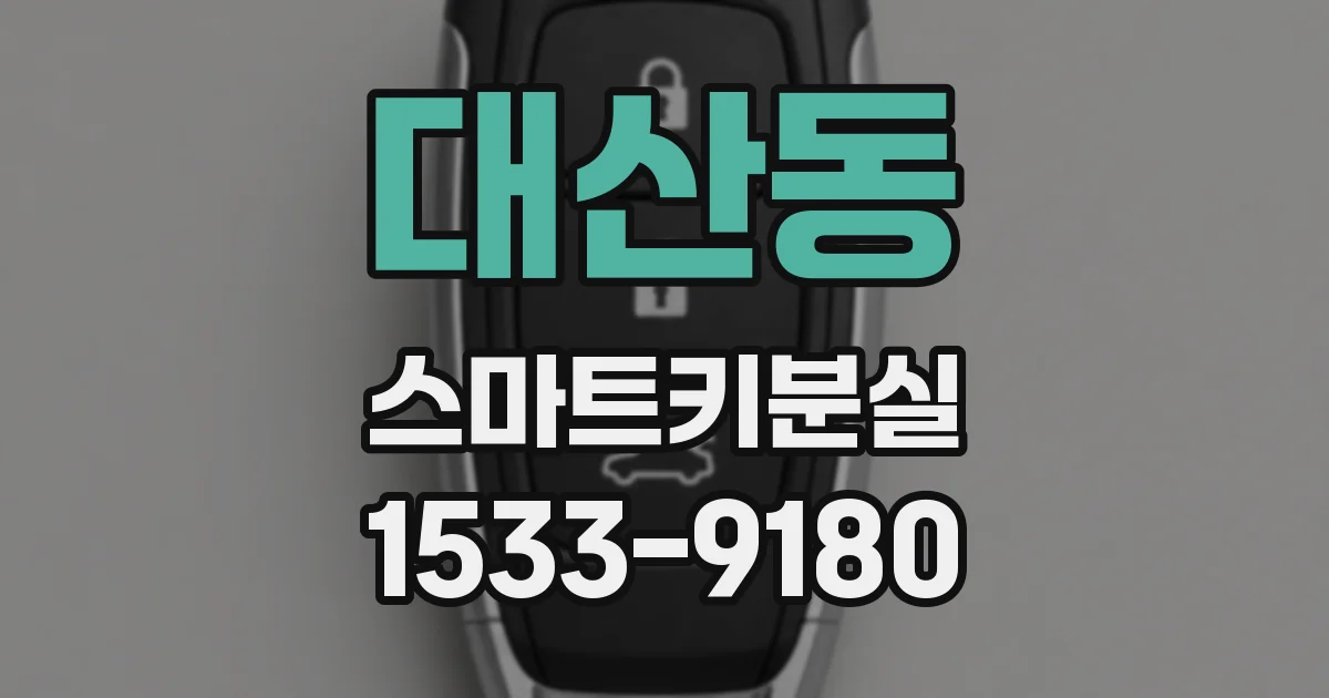 대산동 스마트키분실