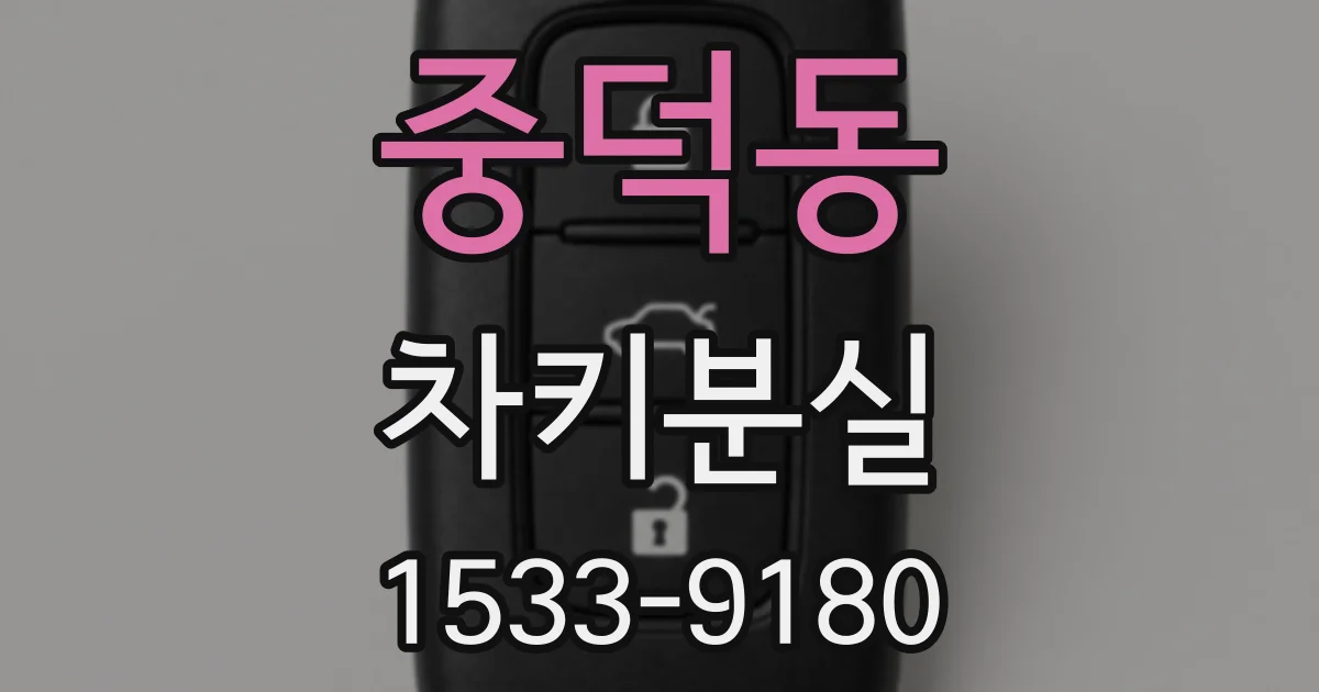 중덕동 차키분실