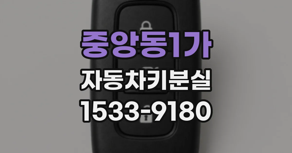 중앙동1가 자동차키분실