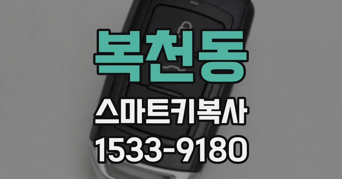 복천동 스마트키복사