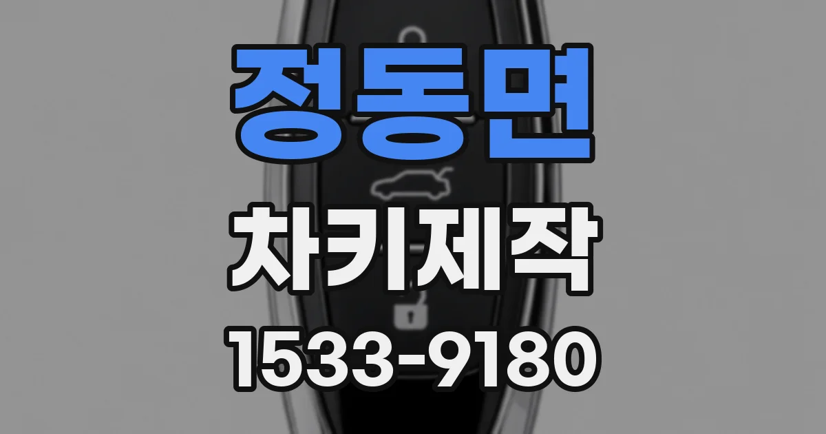 정동면 차키제작
