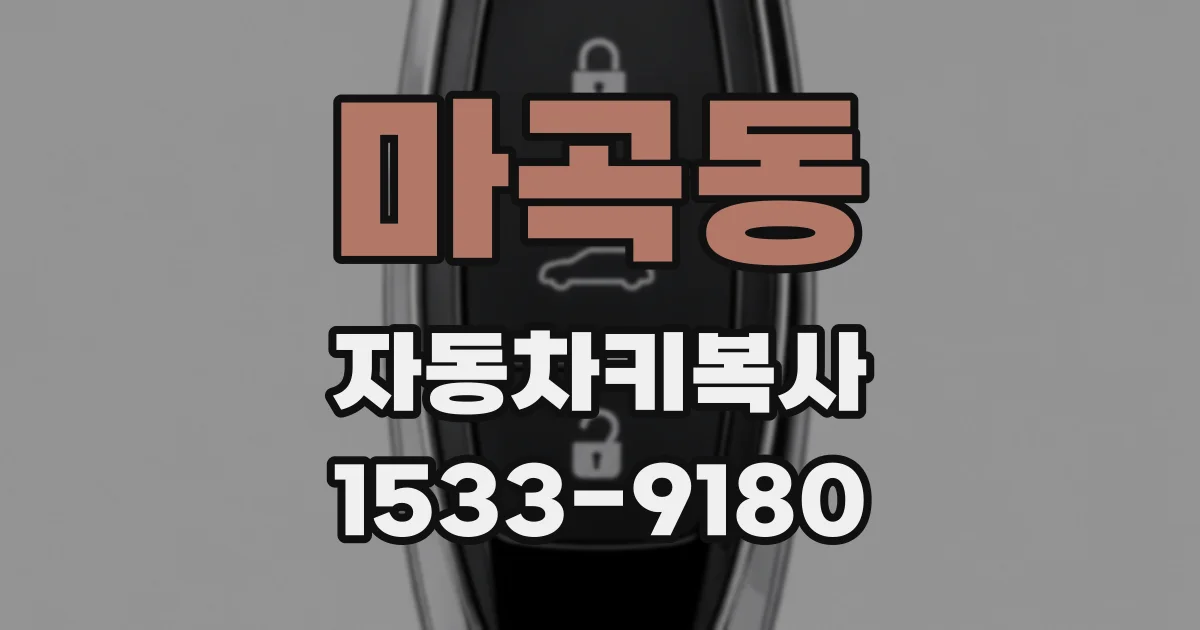 마곡동 자동차키복사