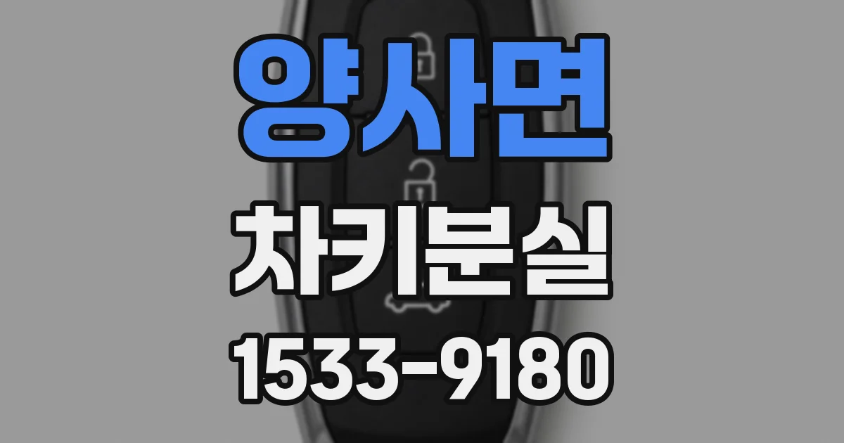 양사면 차키분실