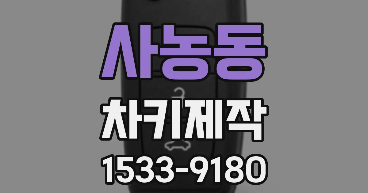 사농동 차키제작