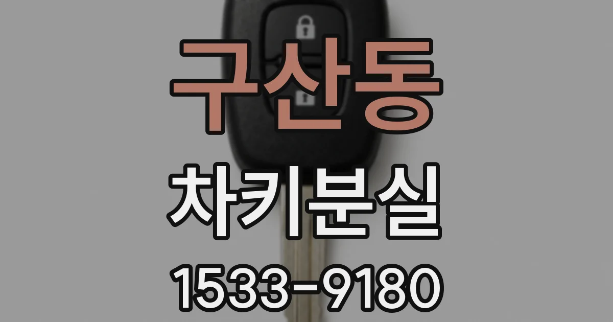 구산동 차키분실