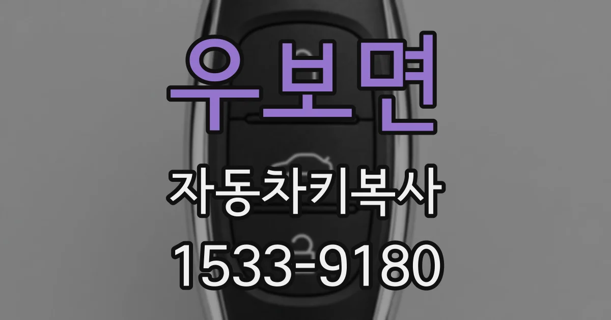 우보면 자동차키복사