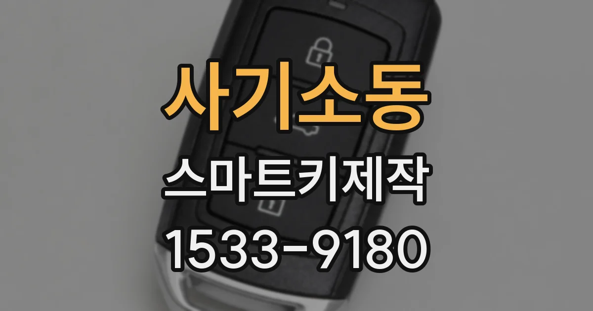 사기소동 스마트키제작
