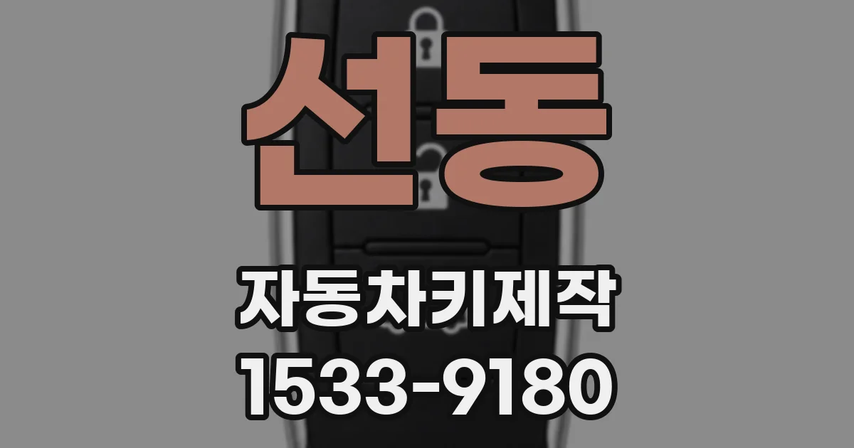 선동 자동차키제작
