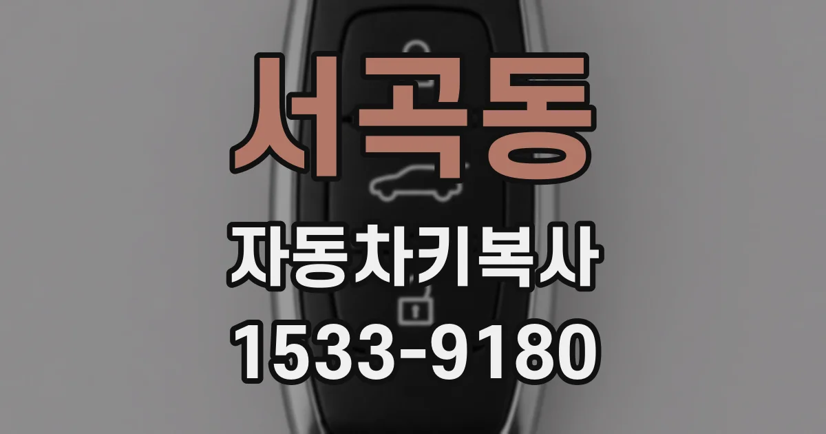 서곡동 자동차키복사