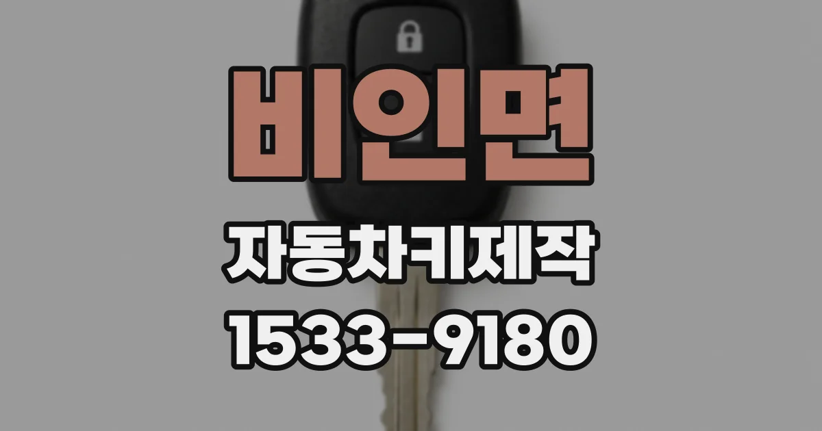 비인면 자동차키제작