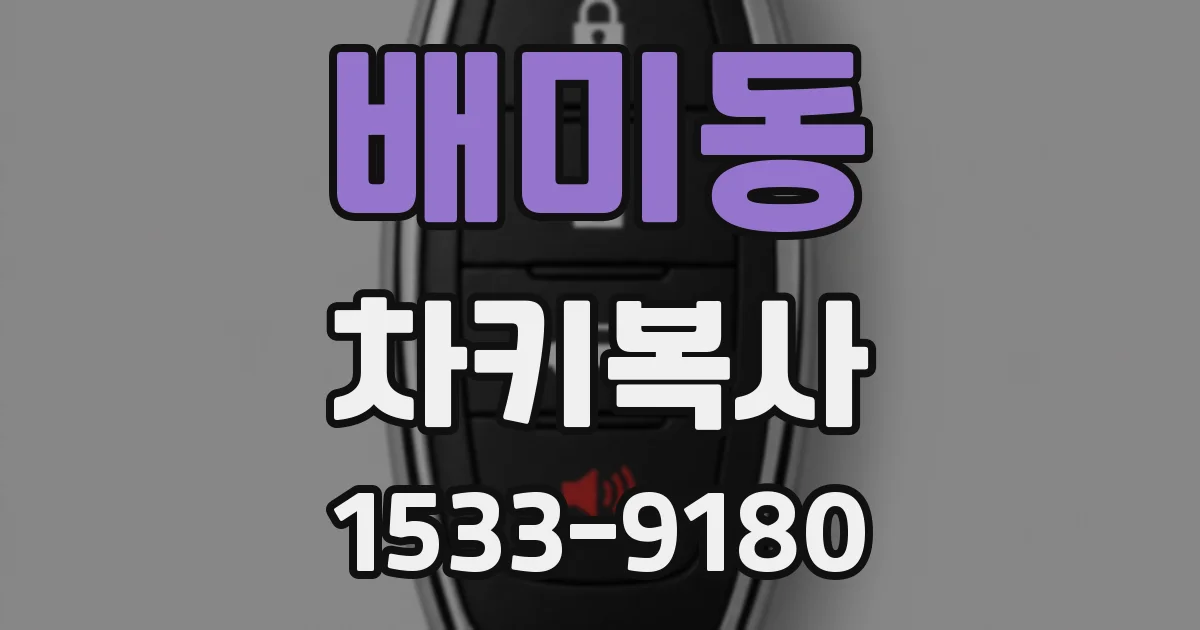 배미동 차키복사