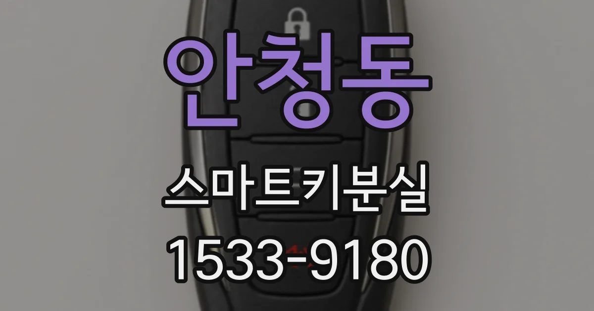 안청동 스마트키분실