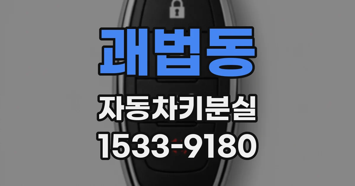 괘법동 자동차키분실