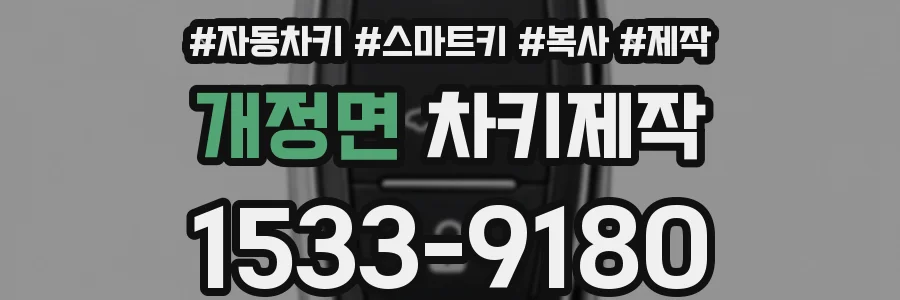 개정면 차키제작