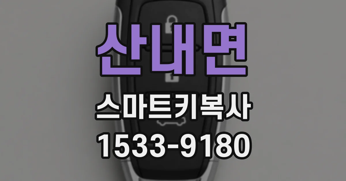 산내면 스마트키복사