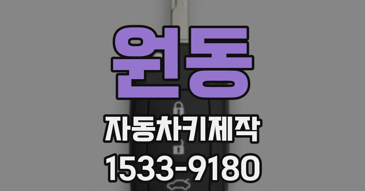 원동 자동차키제작