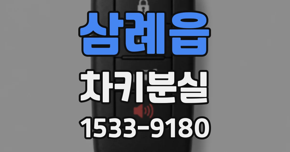 삼례읍 차키분실