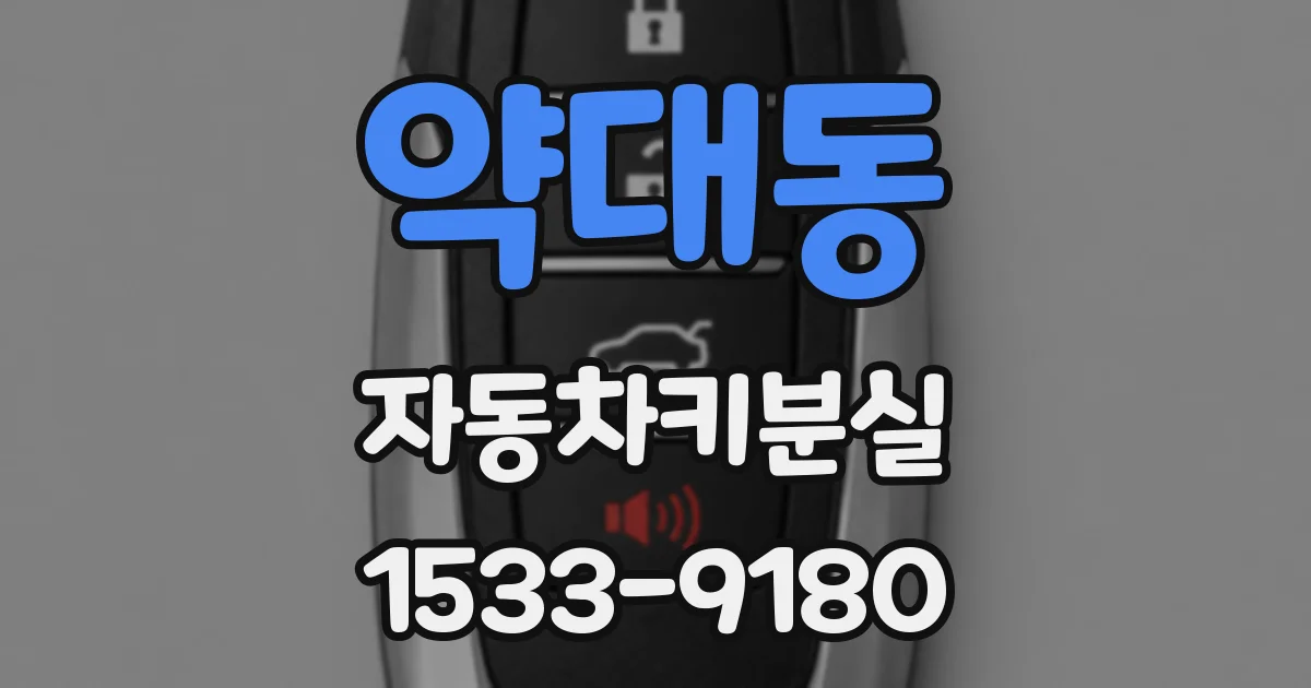 약대동 자동차키분실