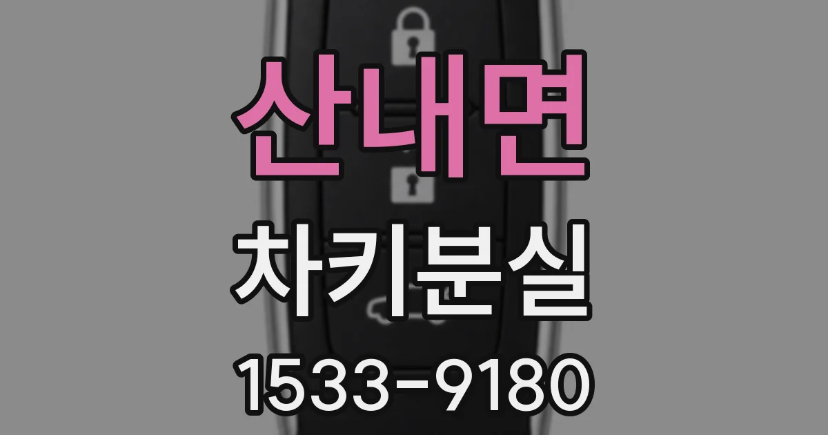 산내면 차키분실