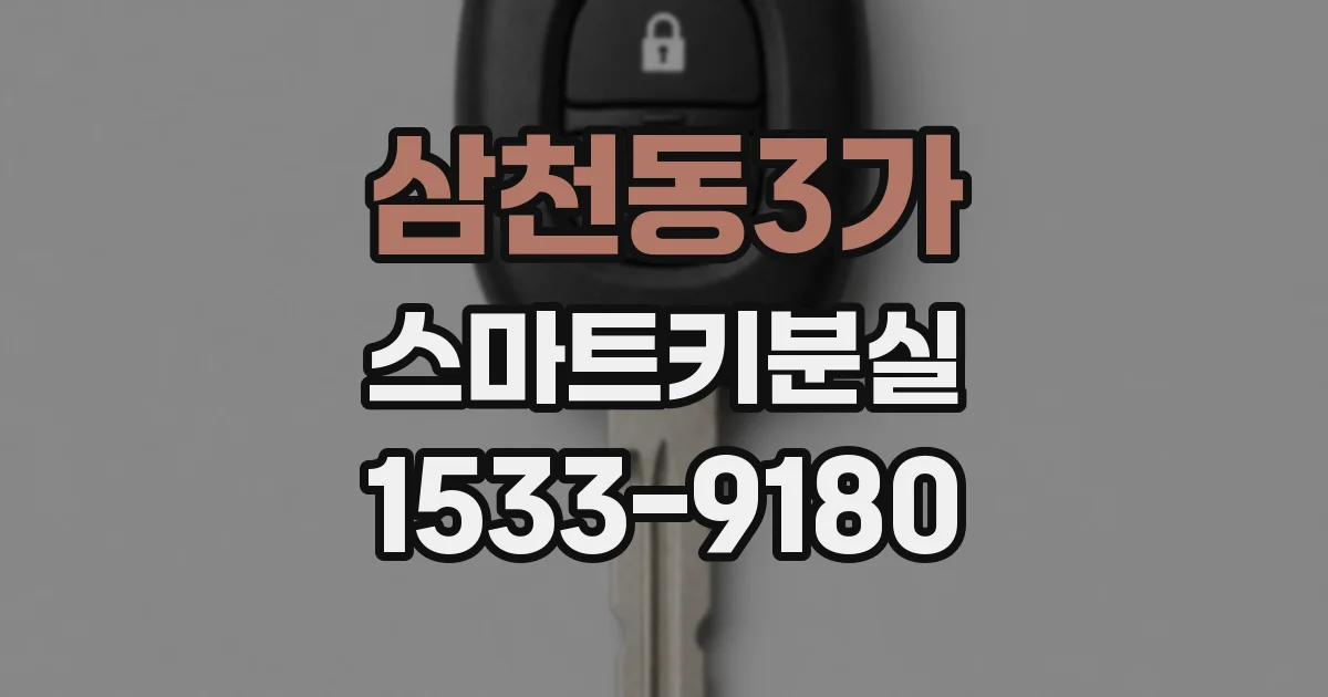 삼천동3가 스마트키분실