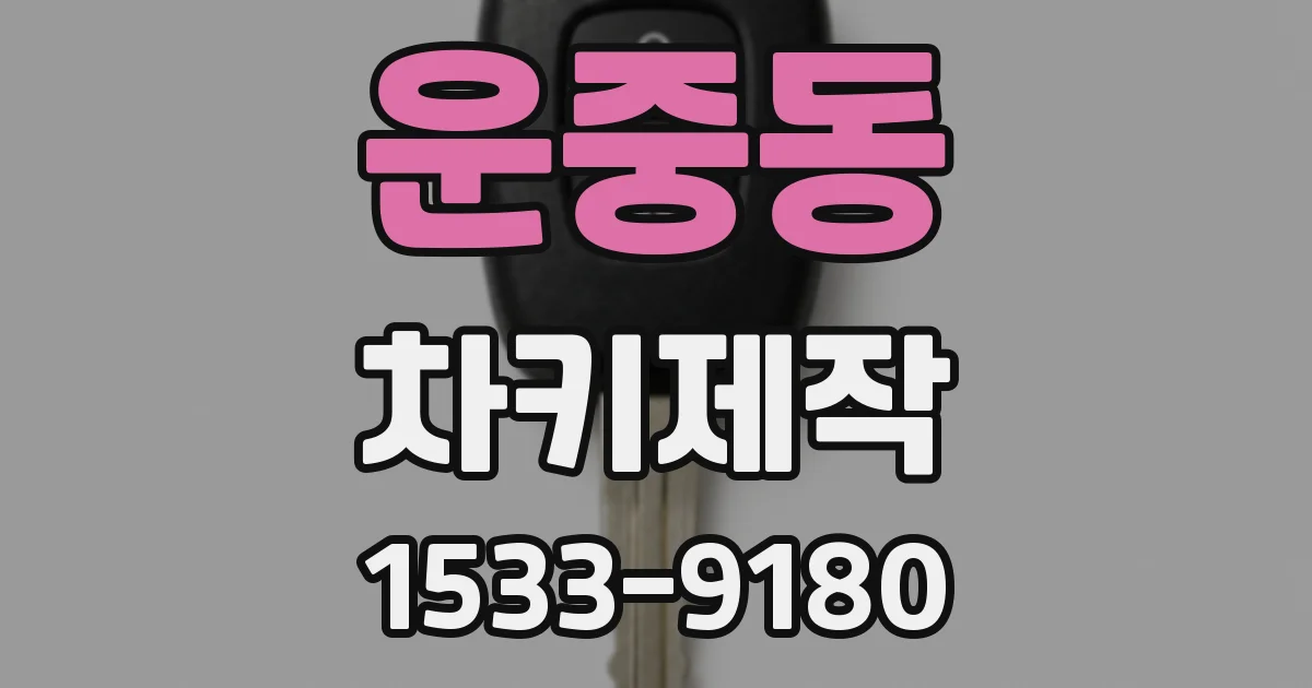 운중동 차키제작