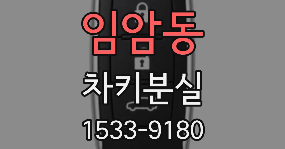 임암동 차키분실