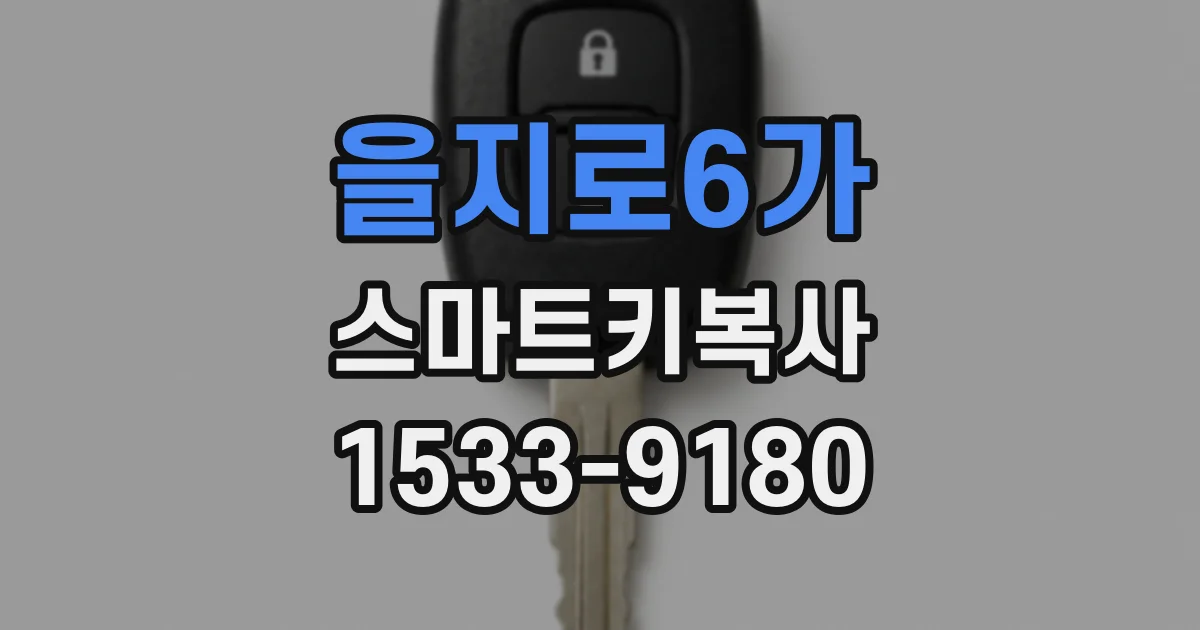 을지로6가 스마트키복사
