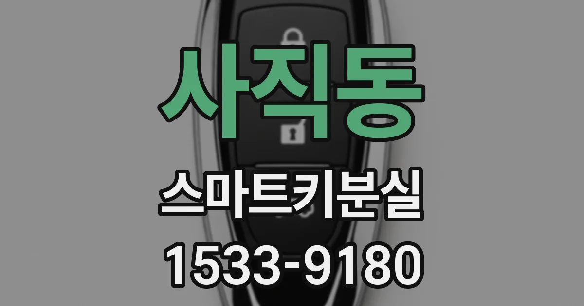 사직동 스마트키분실