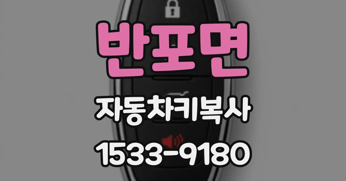 반포면 자동차키복사
