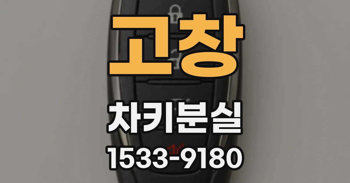 고창 차키분실