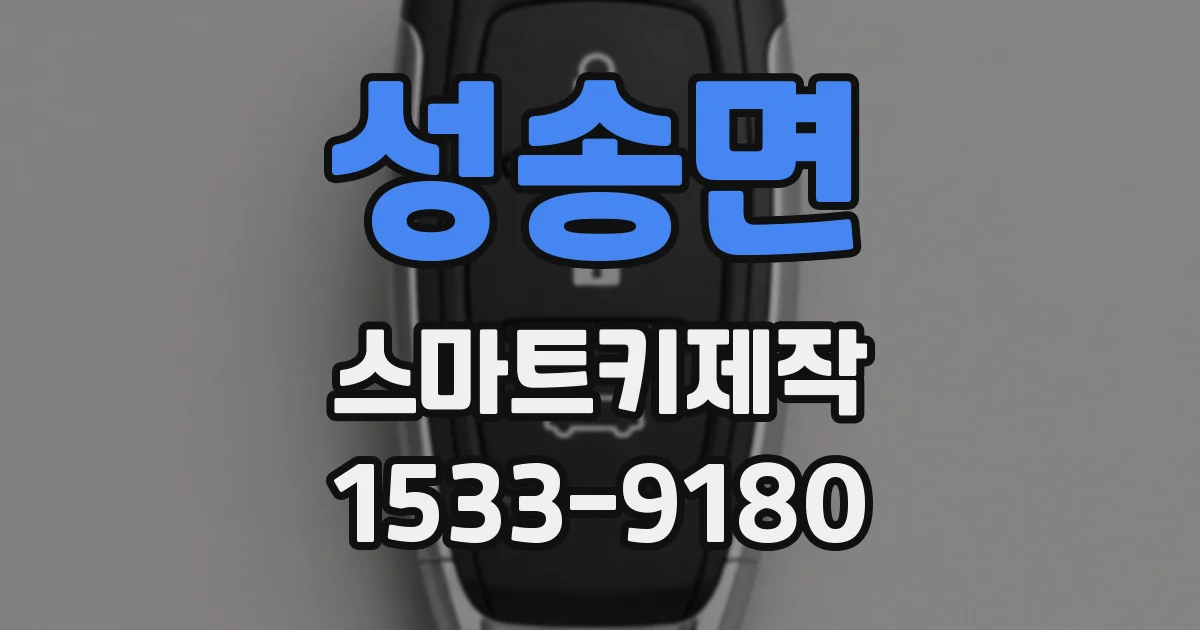 성송면 스마트키제작