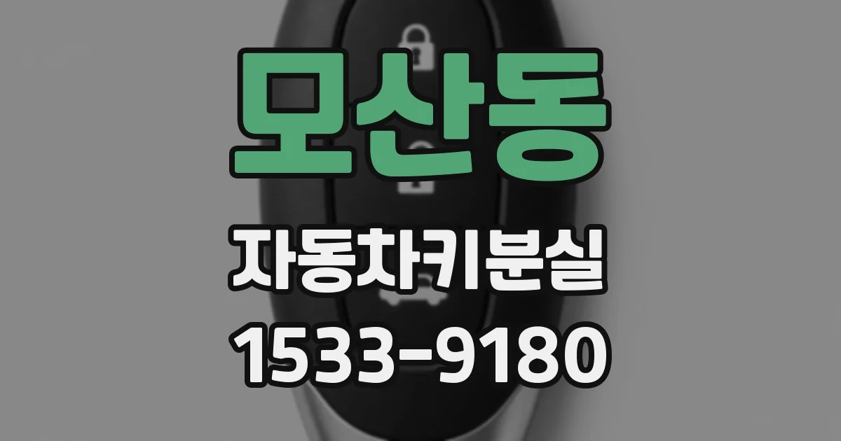 모산동 자동차키분실