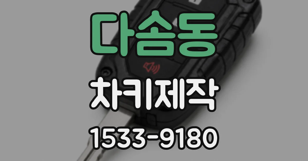 다솜동 차키제작