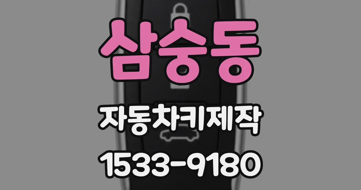 삼숭동 자동차키제작