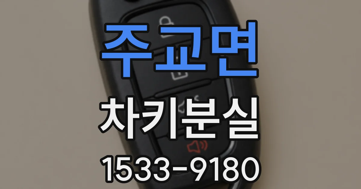 주교면 차키분실
