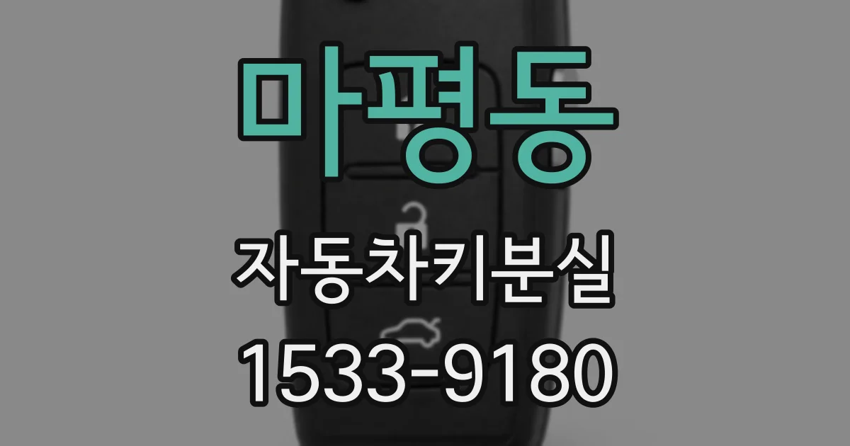 마평동 자동차키분실