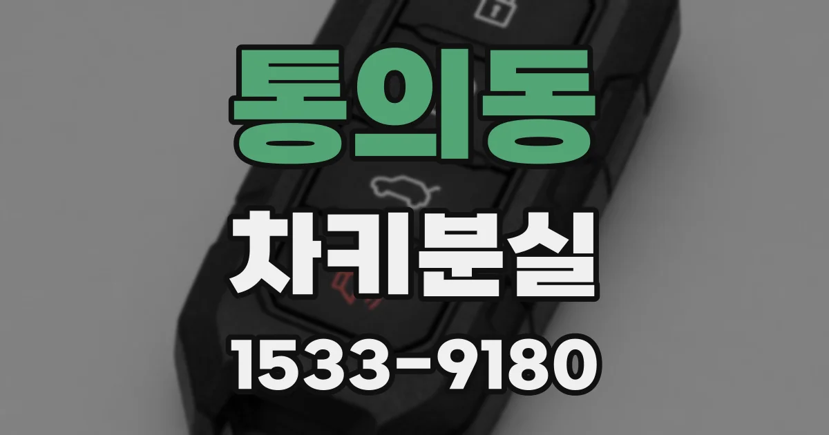 통의동 차키분실