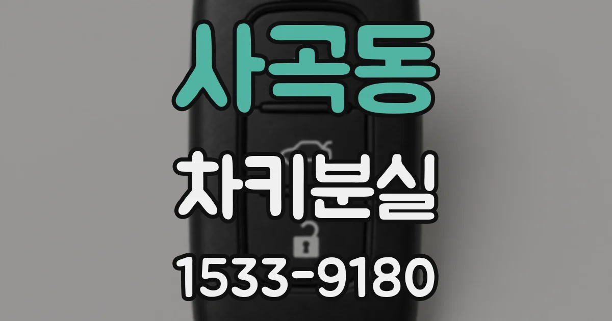 사곡동 차키분실