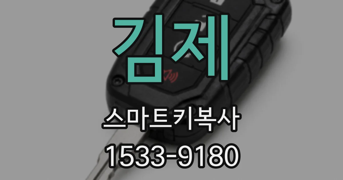 김제 스마트키복사