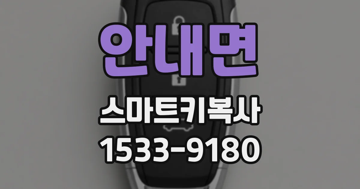 안내면 스마트키복사