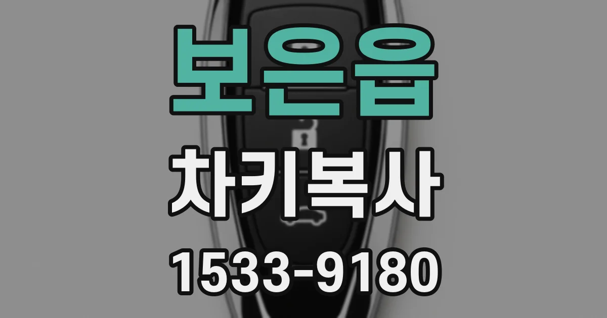 보은읍 차키복사