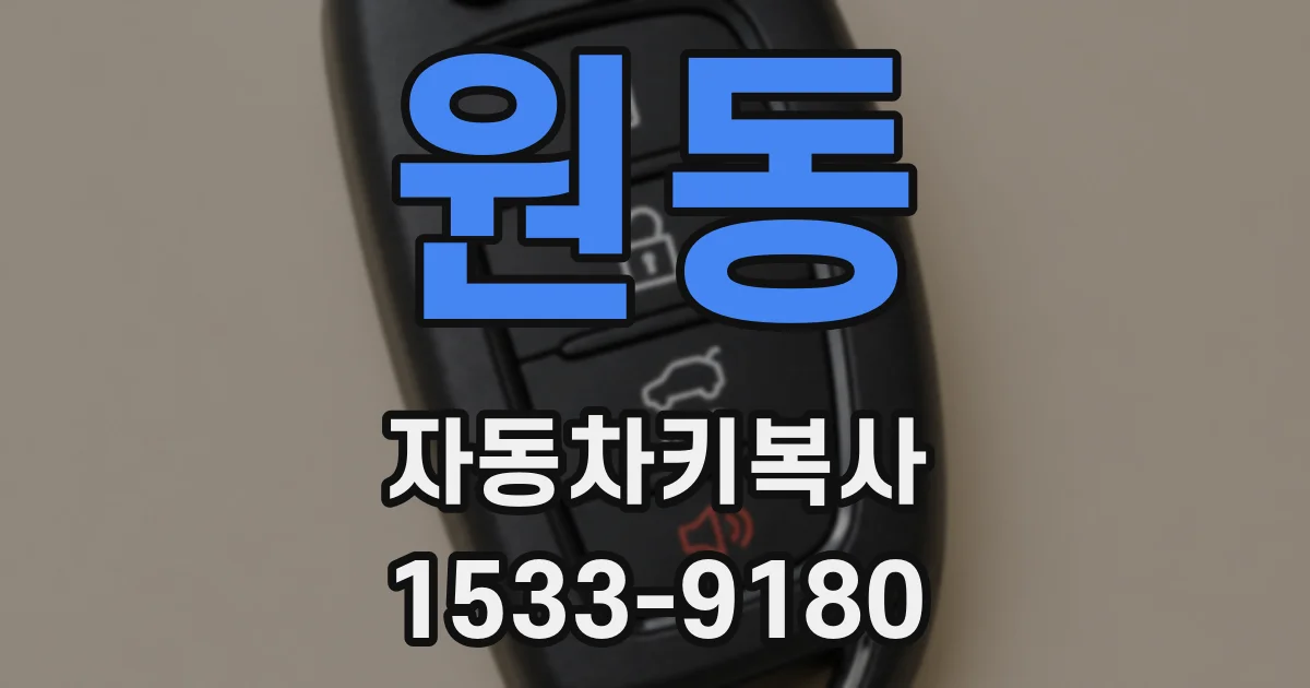 원동 자동차키복사