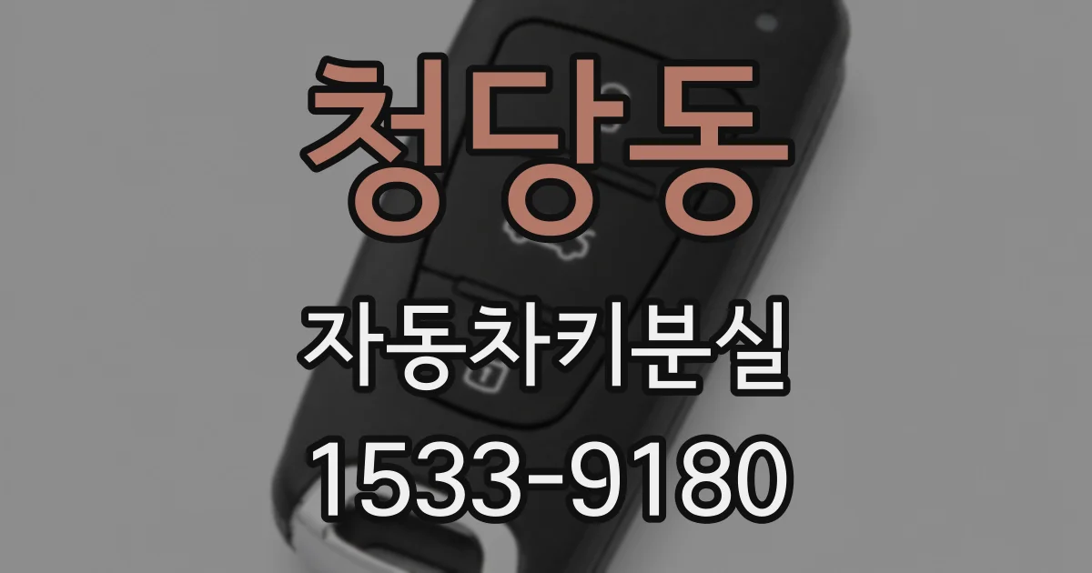 청당동 자동차키분실