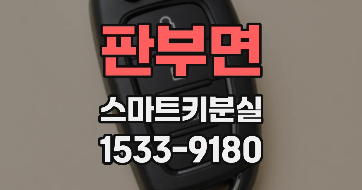 판부면 스마트키분실