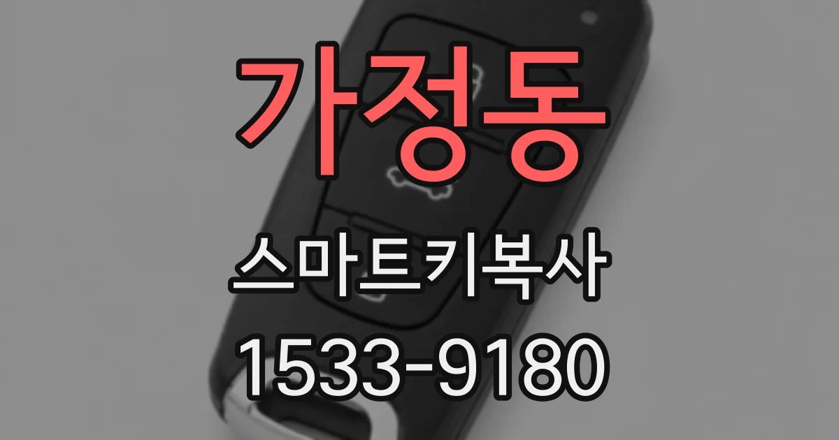 가정동 스마트키복사
