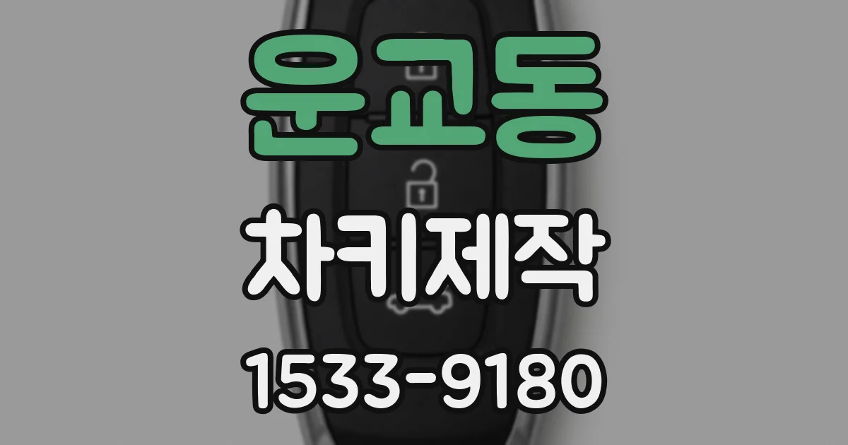 운교동 차키제작